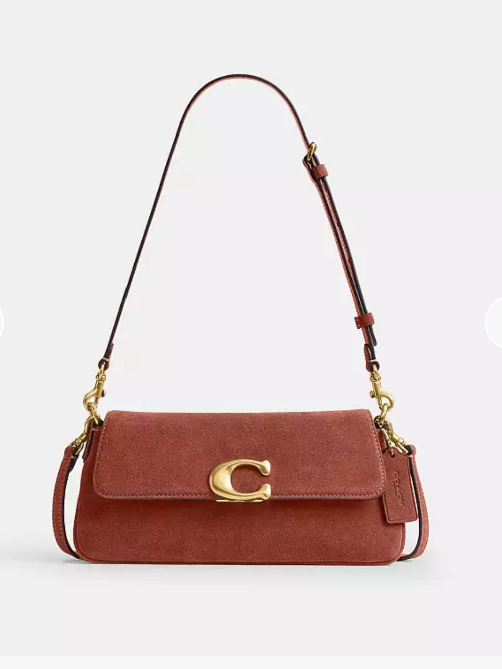 Coach Jet Shoulder Bag in Brass/Clay with Gold Hardware